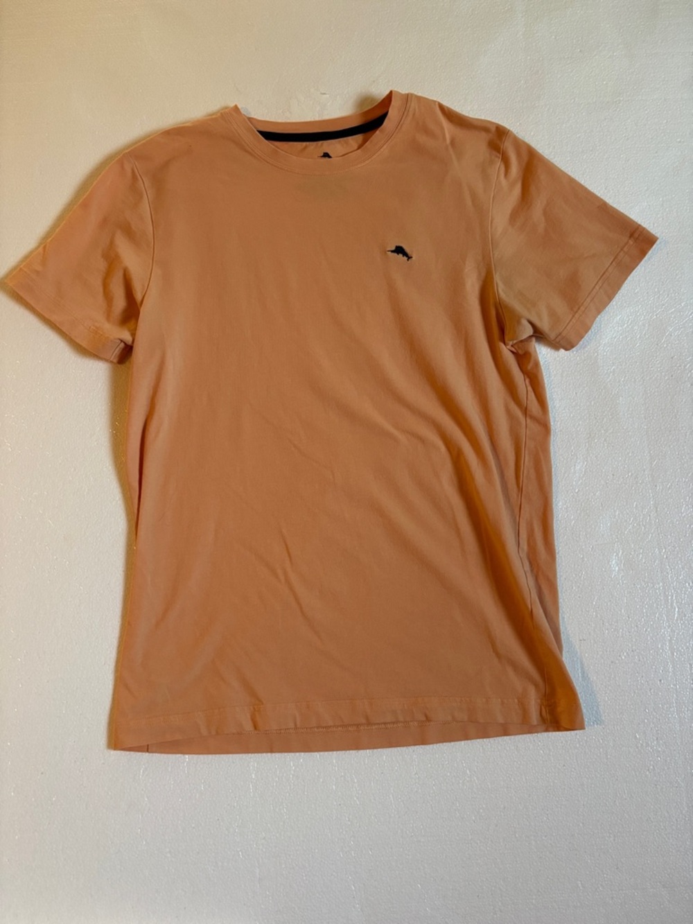 Tommy Bahama Short Sleeve Tee in Peach Orange with Navy Logo